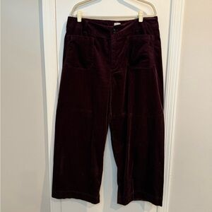 Anthropologie Maeve Colette Wine Wide-leg Corduroy Pants, 18W